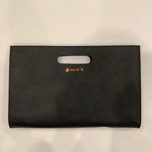 Michael Kors Leather Oversized Clutch( No Chain)